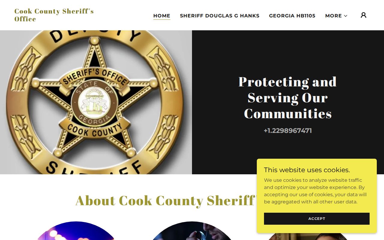 Cook County Jail release contact page in Georgia